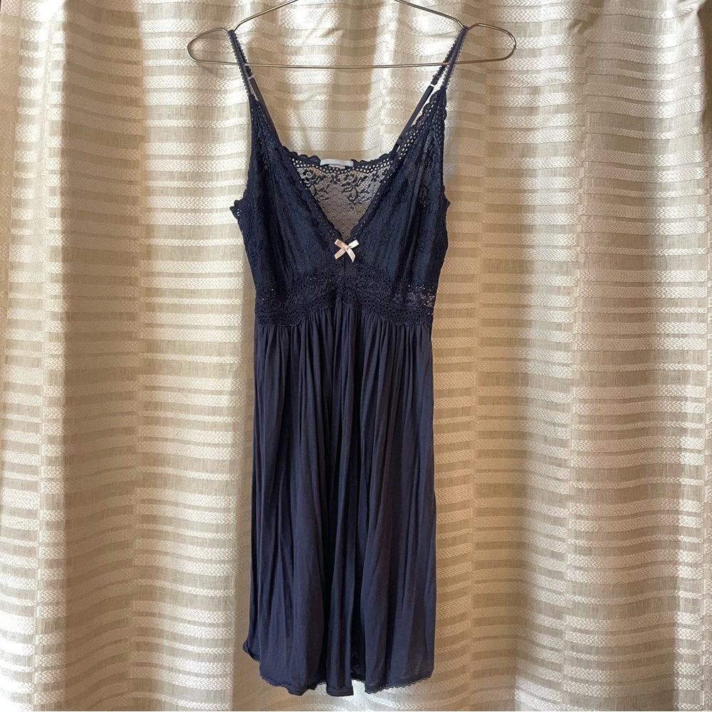 Eberjey Colette Navy Chemise Small